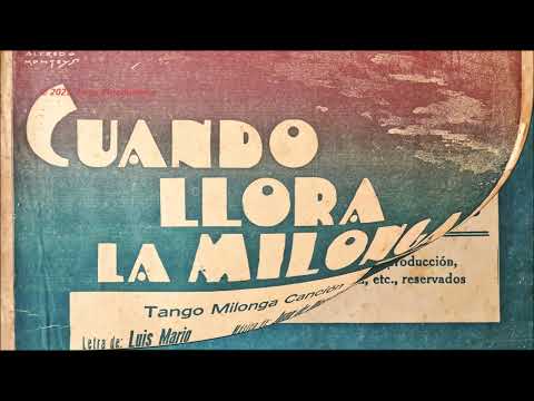 "Cuando Llora la Milonga" (Filiberto) - Francisco Canaro Orch, 1927, with a composer's dedication !