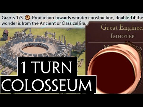 DEITY Using Great Engineers To Build Wonders In 1 Turn In Civ 6 - Teddy Culture Pt. 2