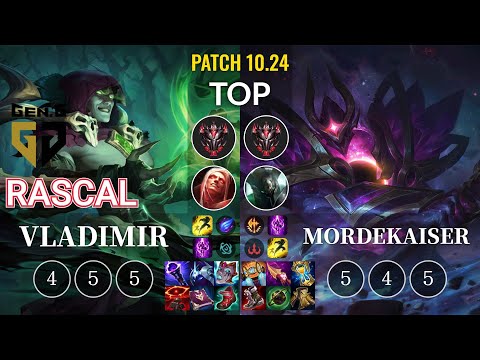 GEN Rascal Vladimir vs Mordekaiser Top - KR Patch 10.24