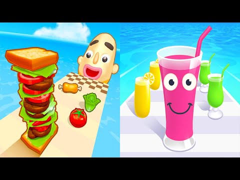 Sandwich Runner VS Juice Run Android iOS Mobile Gameplay Walkthrough Ep 3