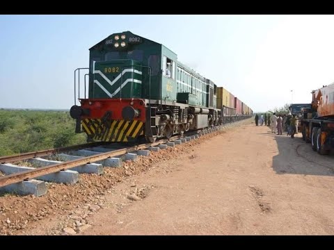 HBU 20 Locomotive Leading Container Train Passing From Haranpur Coming From Khewra ICI.