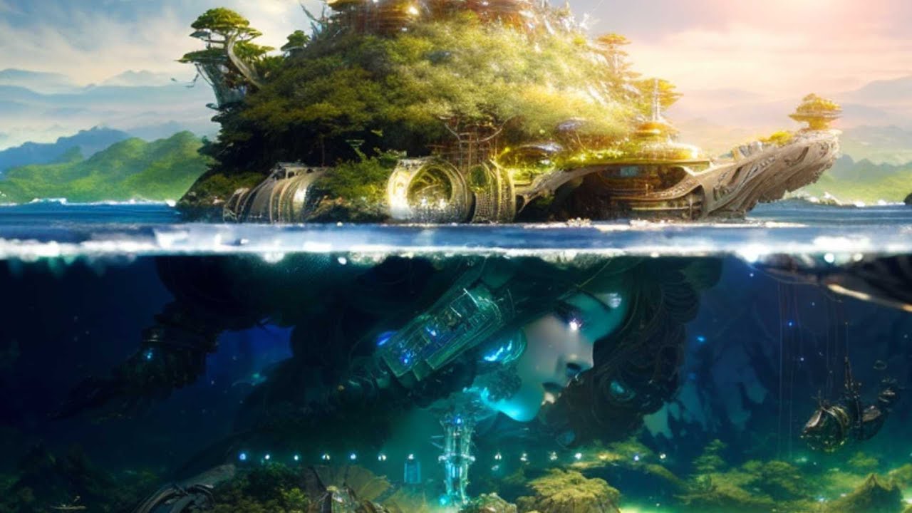 Photoshop tutorial underwater sea turtle island by Elissandro Pinto