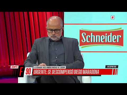 Pollo Vignolo y Ruggeri se enteran de la Muerte de Maradona en vivo - 90 minutos de futbol