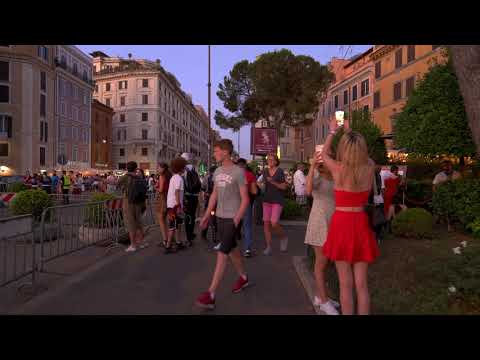 [4K HDR] Caminhe pela Via dei Fori Imperiali durante a final do Euro 2020 | Roma, Itália | Slow TV