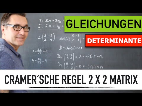 Determinanten 2ter Ordnung | Cramersche Regel | 2x2-Matrix | lineares Gleichungssystem lösen | LGS