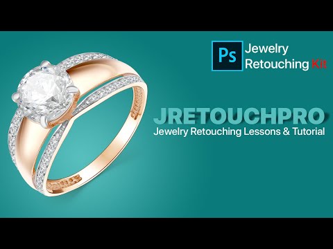 Jewelry Retouching a gold ring with cubic zirkonia №75 & Photos for trainings