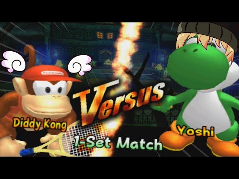 Ycro e Saiko numa batalha acirrada de tennis com incríveis amigos do mario