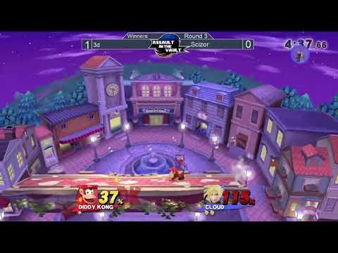AitV #16- 3D (diddy kong) v Scizor (MK, Cloud, Shiek)