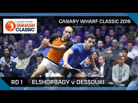 Squash: Mar. Elshorbagy v Dessouki - Canary Wharf Classic 2016 - Rd 1 Highlights