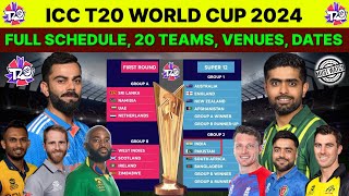ICC T20 World Cup 2024 Full Schedule, All Teams, Host Nation, Venues, Dates | West Indies, USA
