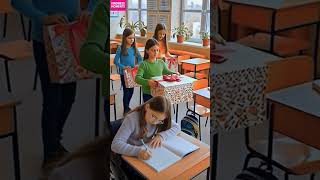 Kindness Surprise 🎁 Heartwarming Classroom Gift Moment #kindness #classroom #shorts