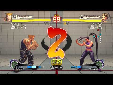 ACE E I RI N [Guile] vs RYO ren0624 [Ibuki] SSF4 Arcade Edition