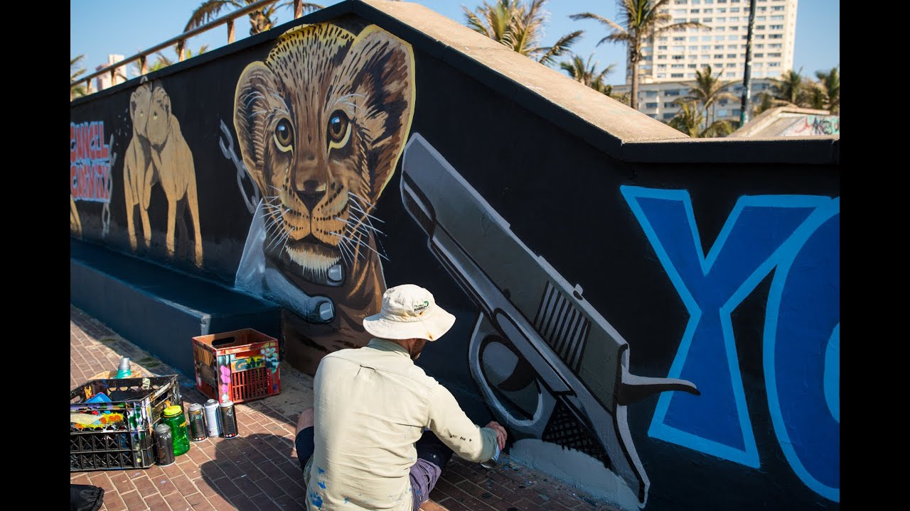 Blood Lions teams up with graffiti artist Giffy for World Lion Day 2024 mural