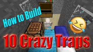 Minecraft How to build 10 Fun Traps | Easy Redstone (all versions)
