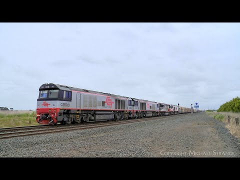 1PM9 SCT Mixed Freight & Steel Train Exits Gheringhap Loop (5/10/2022) - PoathTV Australian Railways