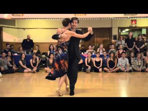  Luz Castineiras  and  Dominic Bridge  are  dancing  to  a  tango  at  Portland tango festival  in  2015