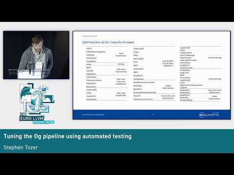 2023 EuroLLVM - Using automated tests to tune the -Og pipeline