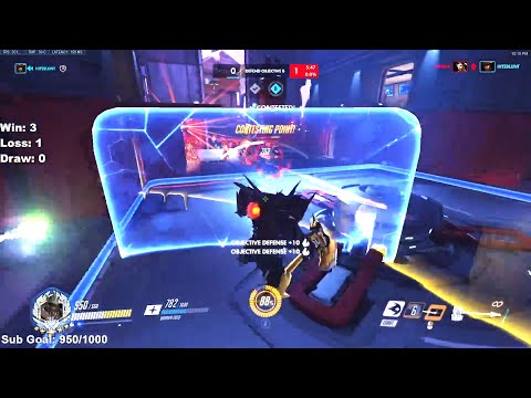 Shock Top 500 Reinhardt! 19k DMG Blocked! [ Overwatch Season 27 Top 500 ]