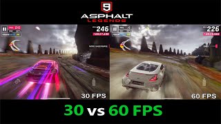 Asphalt 9 ( 30 FPS vs 60 FPS  )