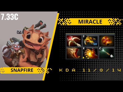 MIRACLE - SNAPFIRE MID DOTA 2 PRO NO MERCY GAMEPLAY