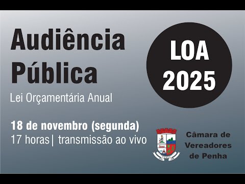 LOA 2025 - Audiência Pública