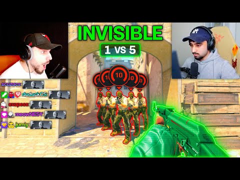 INVISIBLE D0CC vs. 5 FACEIT LEVEL 10s (1v5)