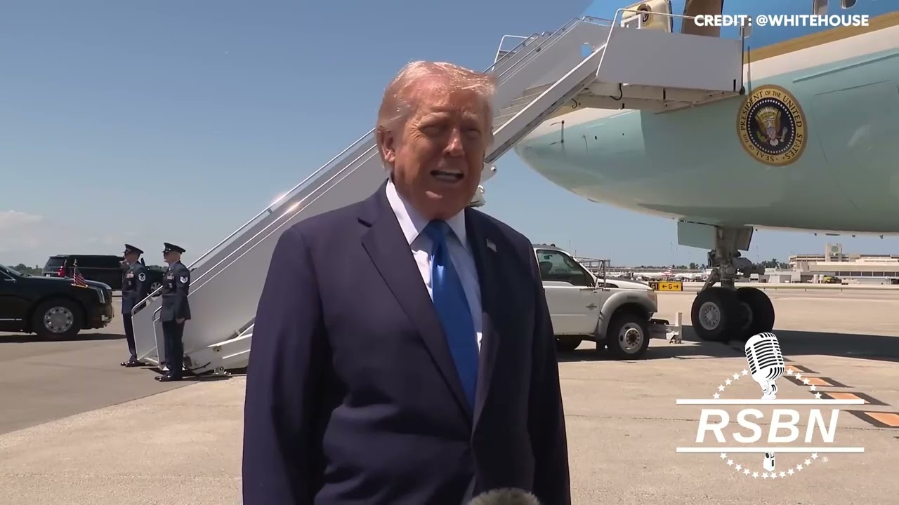 WATCH: President Trump Gaggles with Press Before Leaving Palm Beach, FL - 04/25/26