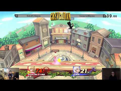 Crewcadian - SoLiD|Ahyjm (Rosalina, Sheik) Vs. GenericRhyme (Robin) - Losers Quarterfinal