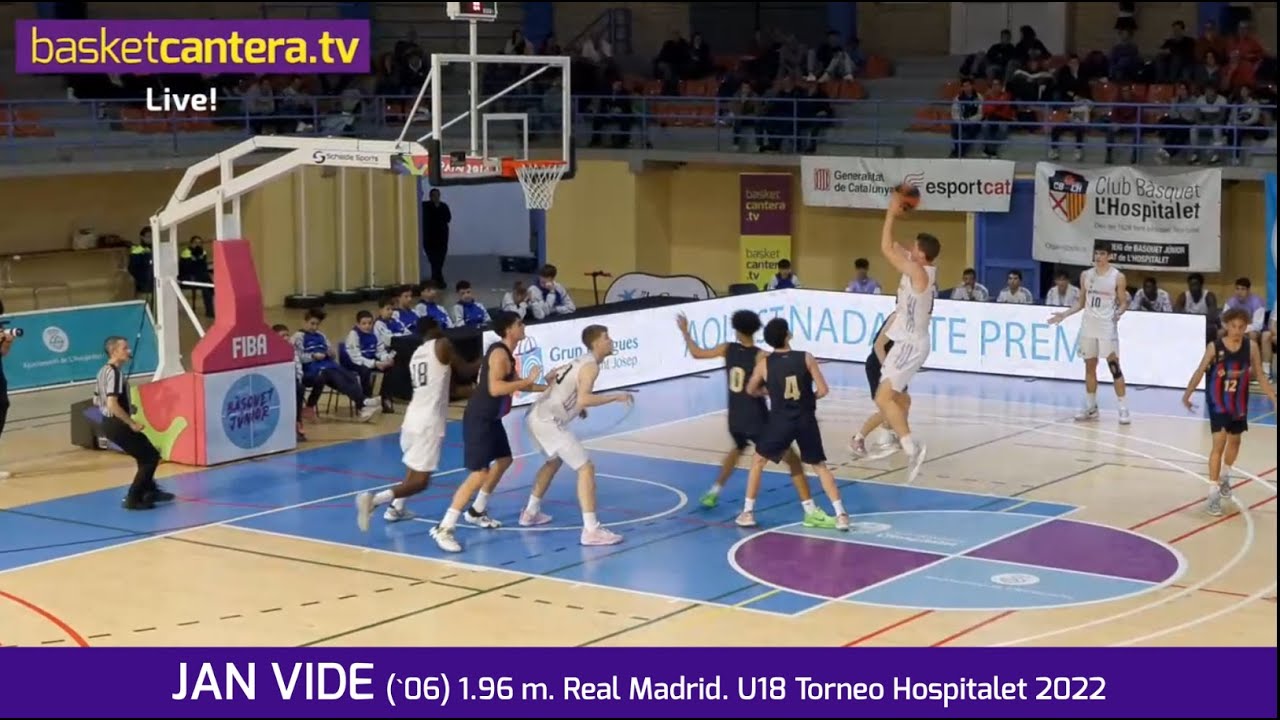 JAN VIDE ('06) 1.96 m. Real Madrid. U18 Torneo Hospitalet 2022 #BasketCantera.TV