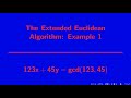 Number Theory | Extended Euclidean Algorithm Example #1