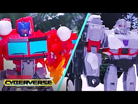 Transformers Cyberverse Snowball Fight! ?? Official Stop Motion Video | Transformers Official