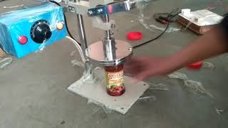 Achar ( pickel)  ko pack karne ki machine foil sealer demo and price
