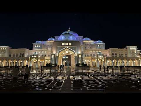Light show at Presidential palace in Abu Dhabi 🇦🇪 (Qasr Al Watan)