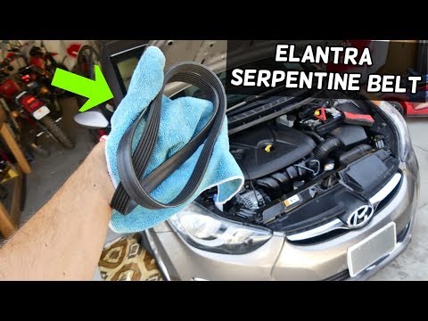 HOW TO REPLACE SERPENTINE BELT ON HYUNDAI ELANTRA Belt Diagram