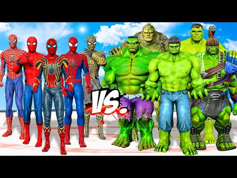 TEAM SPIDER-MAN VS TEAM HULK - EPIC SUPERHEROES WAR