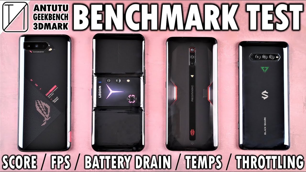 Asus ROG Phone 5 vs Lenovo Legion Phone 2 Pro vs RedMagic 6 vs Black Shark 4 Pro Benchmark Test!