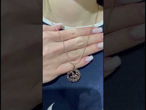 Подарок парню девушке знак зодиака "Золотой Козерог в оправе 12 знаков" кулон на цепочке в бархатной коробочке - фото 2 - id-p2041362522