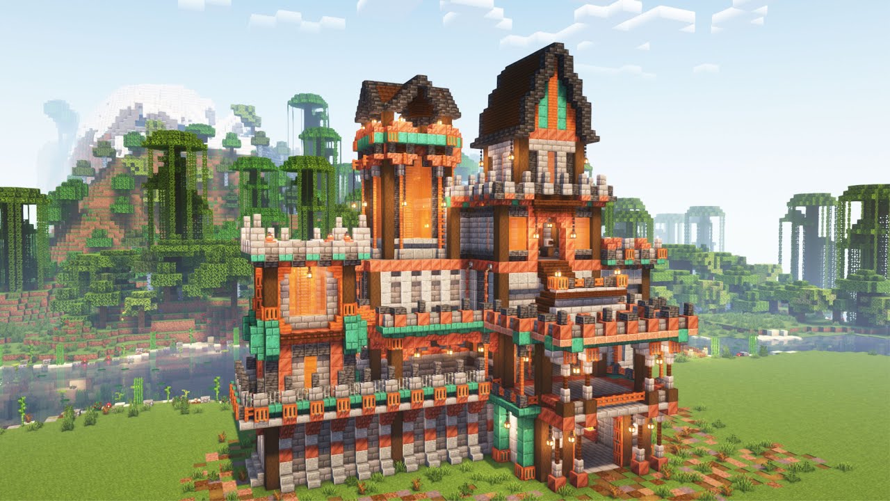 How to build Steampunk Castle - Minecraft tutorial