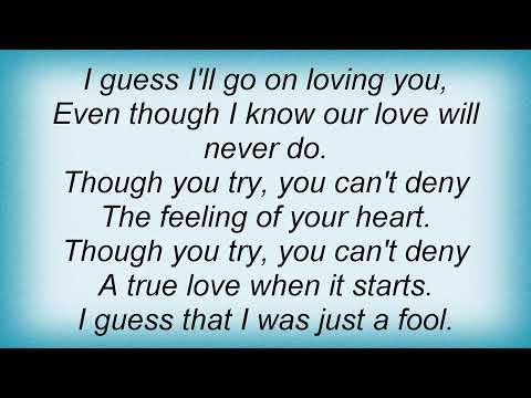 Shakin' Stevens - I Guess I Was A Fool Lyrics