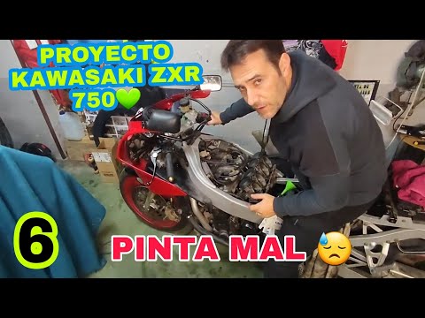 6💚 Bomba de gasolina y Embrague hidráulico FATAL😓 Restauración ZXR 750 TELEFÓNICA parada 20 años