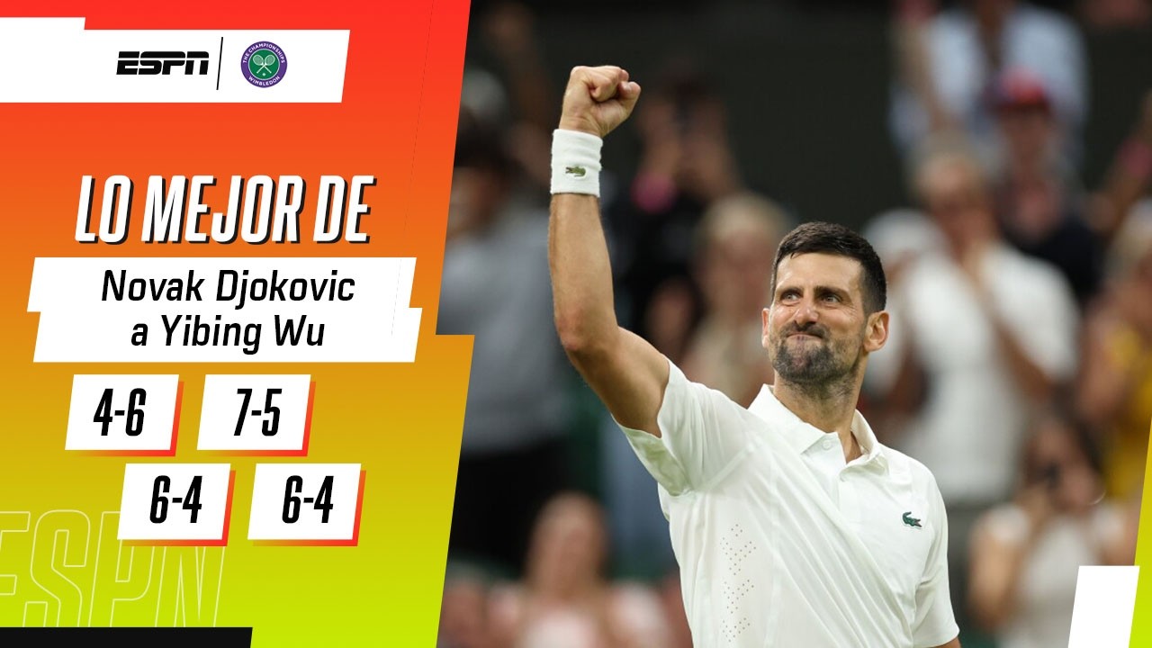 DJOKOVIC DEBUTÓ CON VICTORIA EN 4 SETS SOBRE WU EN WIMBLEDON | RESUMEN