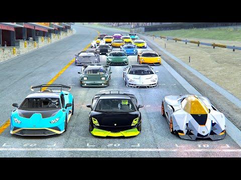 Lamborghini Gallardo LP-7777 SL Quad Turbo vs Lamborghini Hypercars at Highlands