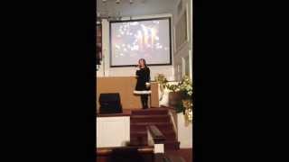 Maggie Effler singing Sweet Little Jesus Boy Christmas Eve PG Baptist 2014