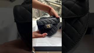 Chanel heart bag unpacking 🖤 #chanel #unpacking #chanelunboxing #bag #chanelbag #shopping #paris