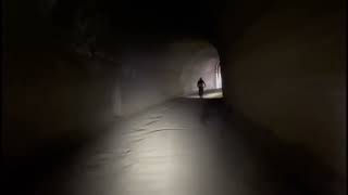 Entering the old train tunnel. Take 2 😂