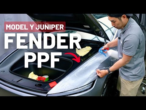 How To Install DIY PPF On Fender Of Model Y Juniper Refresh 2026+