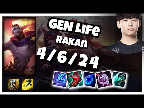 Rakan Support 10.25 Challenger Gameplay Replay - S11 (4/6/24) - KOREAN