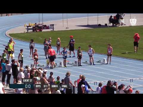 BOYS U11 60M HURDLES FINAL - 2018 STATE TRACK AND FIELD CHAMPIONSHIPS // LAVicTV