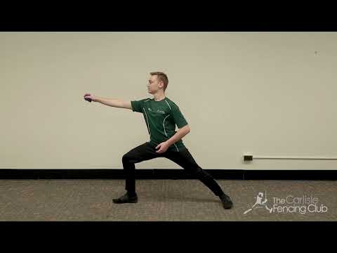 Learning to lunge using a bean bag