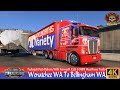 ATS Packaged Food Delivery Wenatchee To Bellingham Kenworth K200 MaxiTrans Single Trailer